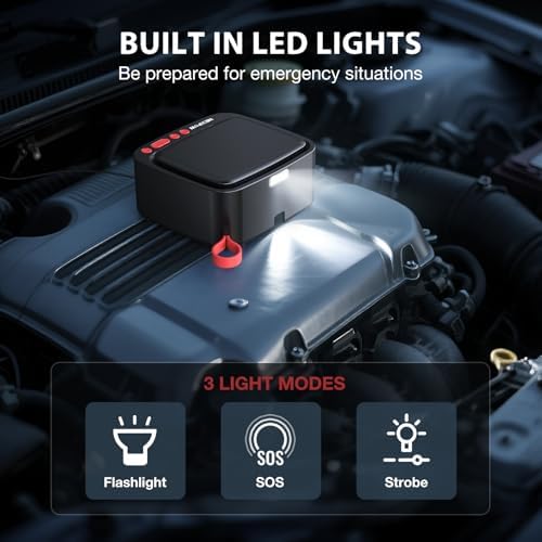 NEXPOW Tire Inflator Portable Air Compressor  180PSI Rechargeable Air Pump for Car Tires with Dual Digital Gauge & Auto Shut Off  Tire Pump for Car  Motorcycle  Bike  and Ball