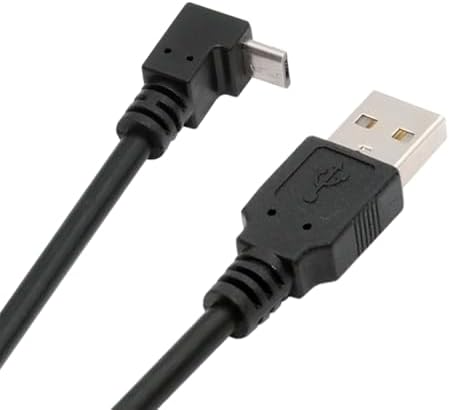 NFHK Up Angled 90 Degree Micro USB 5Pin to USB 2 0 Type A Data Charge Cable for Phone Tablet Camera 10cm