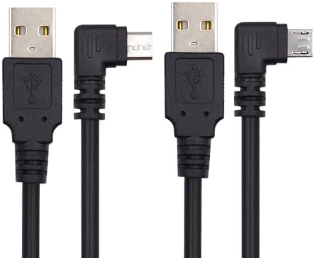 NFHK Up Angled 90 Degree Micro USB 5Pin to USB 2 0 Type A Data Charge Cable for Phone Tablet Camera 10cm