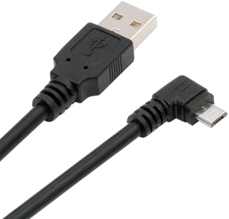 NFHK Up Angled 90 Degree Micro USB 5Pin to USB 2 0 Type A Data Charge Cable for Phone Tablet Camera 10cm