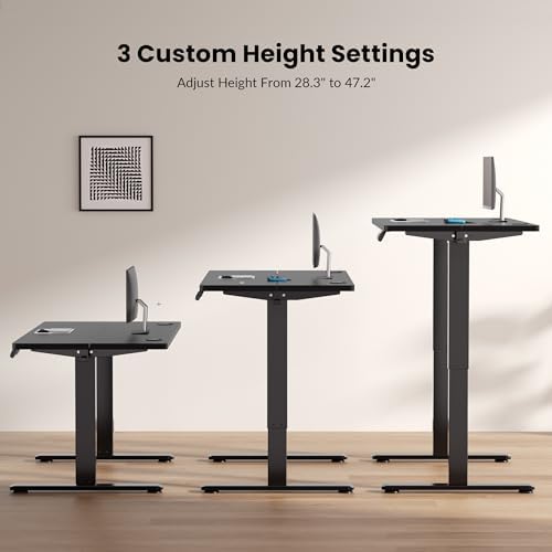 NICECOZY Electric Standing Desk Frame Workstation Memory Controller Height Adjustment Up to 47 2  Ergonomic Stand Up Desk Base for Home and Office  Black Frame Only