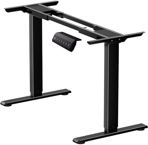 NICECOZY Electric Standing Desk Frame Workstation Memory Controller Height Adjustment Up to 47 2  Ergonomic Stand Up Desk Base for Home and Office  Black Frame Only