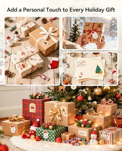 NIIMBOT B1 Label Maker Machine with 3 Tapes  50x30mm/50x80mm/ 50x50mm Round Labels  Bluetooth Thermal Label Printer for Small Business Office Home School  Blue  1 Printer 3 Roll Label 