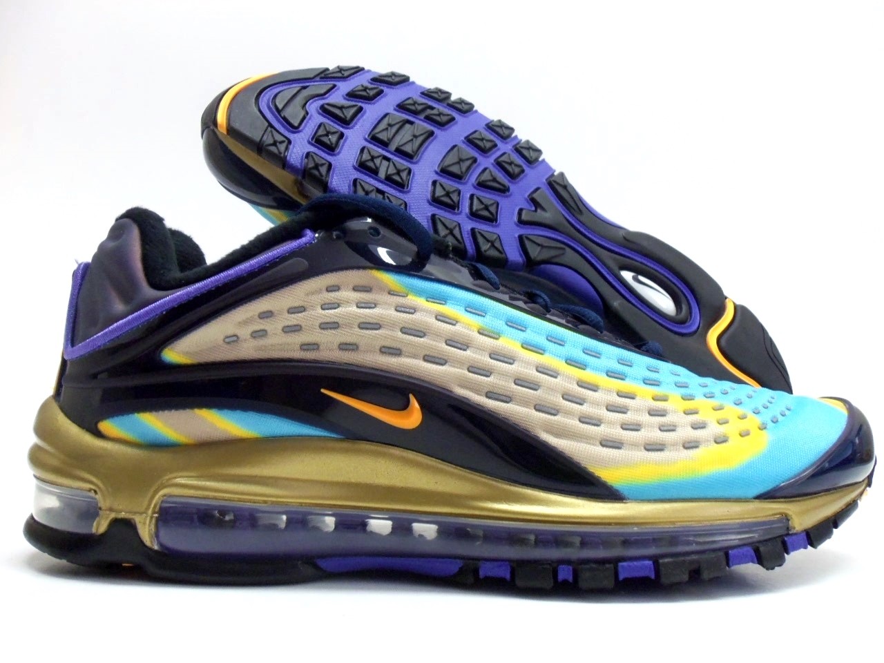 Talla 8.5, NIKE AIR MAX DELUXE MIDNIGHT NAVY/LASER ORANGE SIZE MEN S 8 5  AJ7831 400