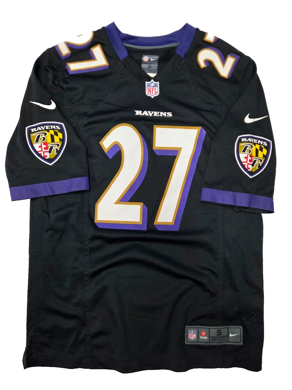 NIKE NFL Baltimore Ravens Jersey #27 Rice in Black Size S