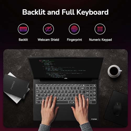 NIMO 15 6 IPS FHD Gaming Laptop  8 Cores AMD Ryzen 7 6800H 16GB DDR5 RAM 1TB SSD  Beat i7 12700H  Up to 4 7GHz  AMD Radeon 680M GPU Computer with 100W GaN Type C Backlit Keyboard Fingerprint