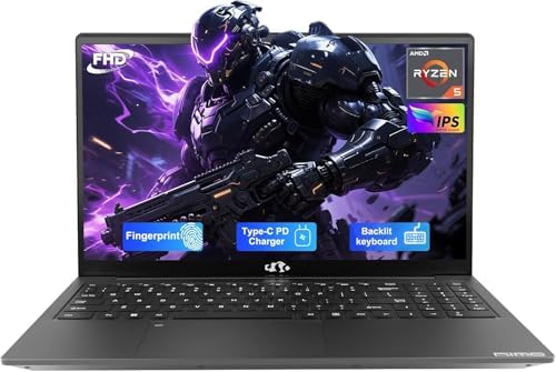 NIMO 15 6 IPS FHD Laptop  8GB RAM 256GB SSD AMD Ryzen 5 Beat i5 1135G7  4 Cores Up to 3 7GHz  Student Computer with 2 Years Warranty  65W Type C  Fingerprint  Backlit Keyboard  180 Viewing