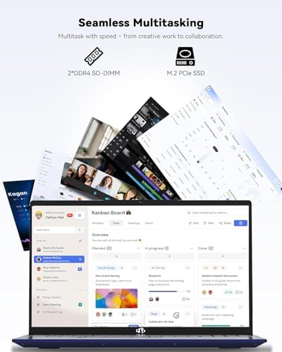 NIMO 15 6 IPS FHD Laptop  8GB RAM 256GB SSD AMD Ryzen 5 Beat i5 1135G7  4 Cores Up to 3 7GHz  Student Computer with 2 Years Warranty  65W Type C  Fingerprint  Backlit Keyboard  180 Viewing