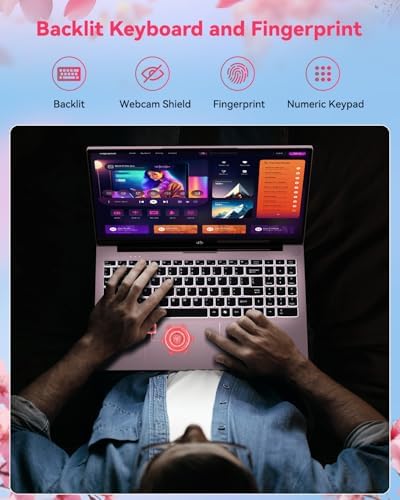 NIMO 15 6 Light Gaming Laptop  8 Cores AMD Ryzen 7 Pro 6850U 32GB LPDDR5 RAM 1TB SSD  Beat i7 1360P Up to 4 7GHz  AMD Radeon 680M GPU IPS FHD Computer with 100W Type C Backlit Keyboard Fingerprint