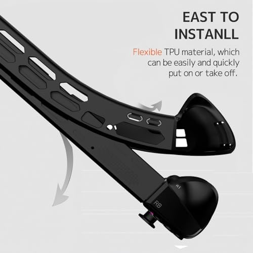 NINKI Silicone Skin for Lenovo Legion GO 2 Case with Stand Shockproof Anti Scratch Non Slip Protective Bumper Soft TPU Protector Cover Grip for Lenovo Legion GO 2 2025 Case Accessories Kickstand Black