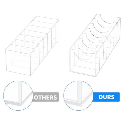 NIUBEE Organizador de cinturón, soporte de almacenamiento de cinturón acrílico para el armario, vitrina de 7 compartimentos para corbata y pajarita
