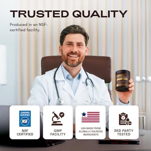 NMN Supplement 1000mg   4 in 1 NAD Supplement with Quercetin   TMG   Resveratrol   NMNH Alternative   Supports Cellular Energy & NAD  Levels   60 Capsules   Third Party Tested  1 Pack
