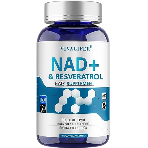NMN Supplement Alternative 1500 mg   120 Capsules  40 Day Supply  High Purity NAD  & Resveratrol for Anti Aging  Antioxidant Support  Energy & Focus Boost