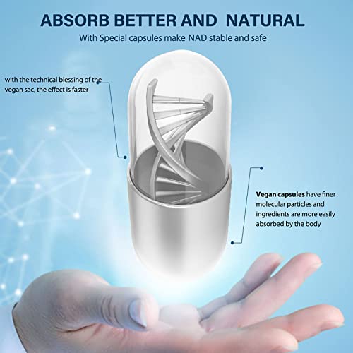 NMN Supplement Alternative 1500 mg   120 Capsules  40 Day Supply  High Purity NAD  & Resveratrol for Anti Aging  Antioxidant Support  Energy & Focus Boost