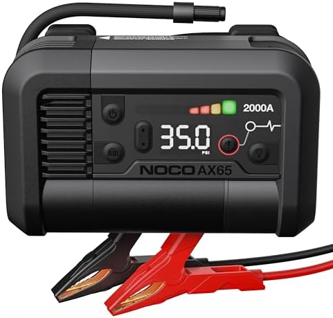 NOCO Boost Air AX65  2000A Jump Starter with Air Compressor Tire Inflator   Starts 8 0L Gas & 6 0L Diesel   67 SLPM Airflow Inflates 0 40 PSI in 2 Minutes