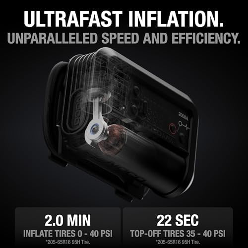 NOCO Boost Air AX65  2000A Jump Starter with Air Compressor Tire Inflator   Starts 8 0L Gas & 6 0L Diesel   67 SLPM Airflow Inflates 0 40 PSI in 2 Minutes
