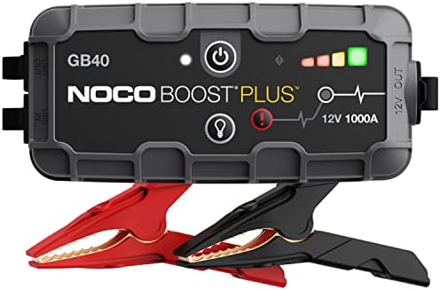 NOCO Boost GB40  1000A UltraSafe Jump Starter   12V Lithium Battery Booster Pack  Portable Jump Box  Power Bank & Jumper Cables   for 6 0L Gas and 3 0L Diesel Engines