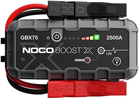 NOCO Boost X GBX75  2500A UltraSafe Jump Starter   12V Lithium Battery Booster Pack  Portable Jump Box  Power Bank & Jumper Cables   for 8 5L Gas and 6 5L Diesel Engines
