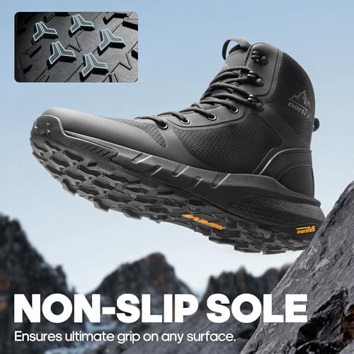 NORTIV 8 Mens Military Tactical Boot Lightweight Comfortable Boots for Work All Day Side Zipper Motorcycle Combat Hiking Boots Metrostrike 8 9 Inches 