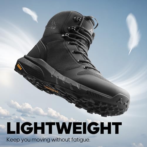 NORTIV 8 Mens Military Tactical Boot Lightweight Comfortable Boots for Work All Day Side Zipper Motorcycle Combat Hiking Boots Metrostrike 8 9 Inches 