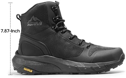 NORTIV 8 Mens Military Tactical Boot Lightweight Comfortable Boots for Work All Day Side Zipper Motorcycle Combat Hiking Boots Metrostrike 8 9 Inches 