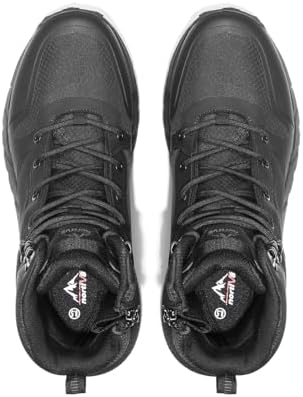 NORTIV 8 Mens Military Tactical Boot Lightweight Comfortable Boots for Work All Day Side Zipper Motorcycle Combat Hiking Boots Metrostrike 8 9 Inches 