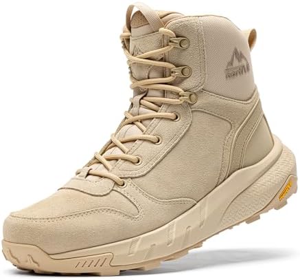 NORTIV 8 Mens Military Tactical Boot Lightweight Comfortable Boots for Work All Day Side Zipper Motorcycle Combat Hiking Boots Metrostrike 8 9 Inches 