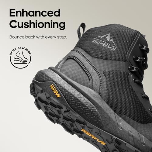 NORTIV 8 Mens Military Tactical Boot Lightweight Comfortable Boots for Work All Day Side Zipper Motorcycle Combat Hiking Boots Metrostrike 8 9 Inches 