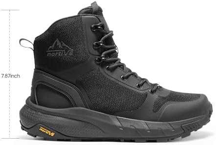 NORTIV 8 Mens Military Tactical Boot Lightweight Comfortable Boots for Work All Day Side Zipper Motorcycle Combat Hiking Boots Metrostrike 8 9 Inches 