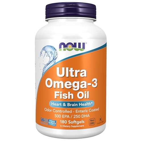 NOW Foods Supplements  Ultra Omega 3 Molecularly Distilled and Enteric Coated  180 Softgels