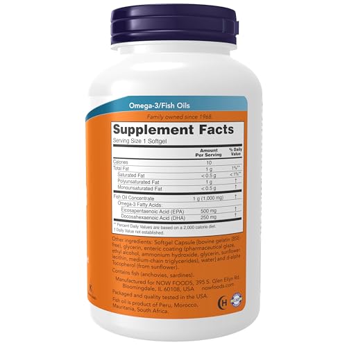 NOW Foods Supplements  Ultra Omega 3 Molecularly Distilled and Enteric Coated  180 Softgels