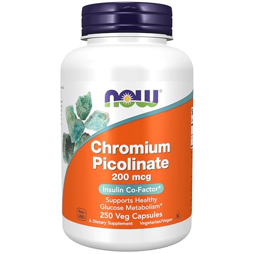 NOW Foods Supplements  Chromium Picolinate 200 mcg  Insulin Co Factor   250 Veg Capsules