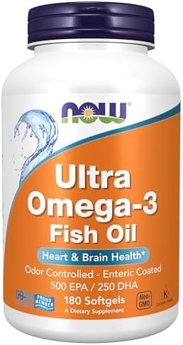 NOW Foods Supplements  Ultra Omega 3 Molecularly Distilled and Enteric Coated  180 Softgels
