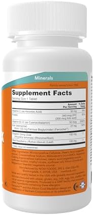 NOW Foods Supplements  Iron Complex  Non Constipating   Essential Mineral  100 Tablets