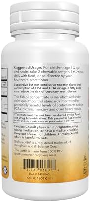 NOW Foods Supplements  DHA Kids 100 mg  Supports Brain Health   Fruit Flavor  60 Chewable Softgels  packaging may vary