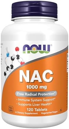 NOW Foods Supplements  NAC  N Acetyl Cysteine  1 000 mg  Free Radical Protection   120 Tablets
