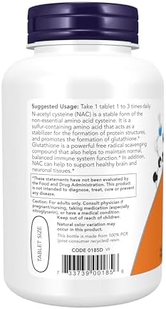 NOW Foods Supplements  NAC  N Acetyl Cysteine  1 000 mg  Free Radical Protection   120 Tablets