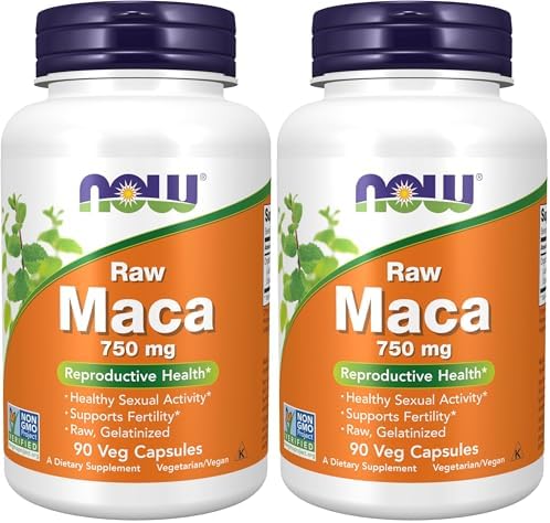 NOW Foods Supplements  Maca  Lepidium meyenii  750 mg Raw  Reproductive Health   90 Veg Capsules