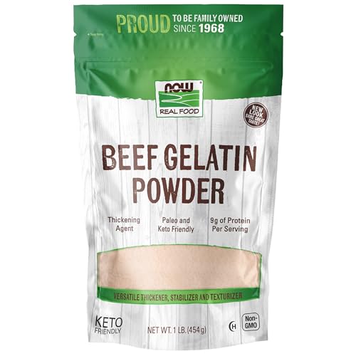 NOW Foods  Beef Gelatin Powder  Natural Thickening Agent  Source of Protein  1 Pound  Packaging May Vary