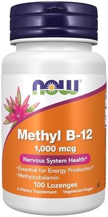 NOW Supplements  Methyl B 12  Methylcobalamin  1 000 mcg  Nervous System Health   100 Lozenges