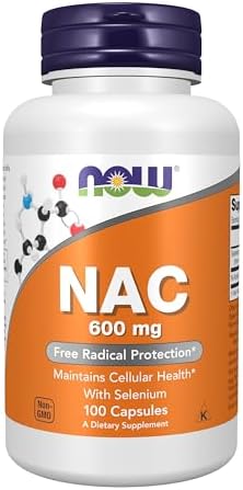 NOW Supplements  NAC  N Acetyl Cysteine  600 mg with Selenium  250 Veg Capsules