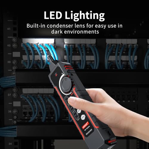 NOYAFA NF 8209S Network Cable Tester   Upgrade Ethernet Cable Tester with PoE Detection  NCV Voltage Test  Cable Length Measurement  Port Flashing & Anti Interference Scan Modes