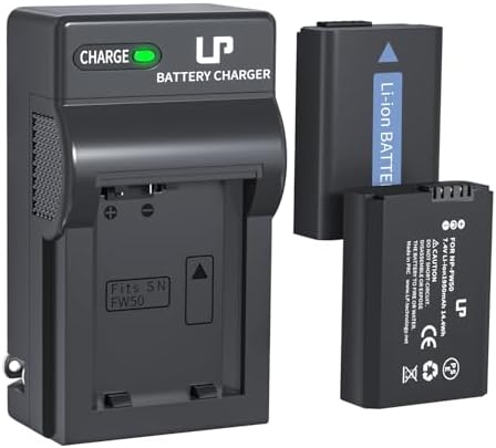 NP FW50 Battery Charger  LP Charger Compatible with Sony Alpha A6000  A6400  A6100  A6300  A6500  A5100  A7  A7 II  A7R  A7R II  A7R2  A7S  A7S II  A7S2  A5000  A3000  A55  RX10  NEX 3/5/7 Series