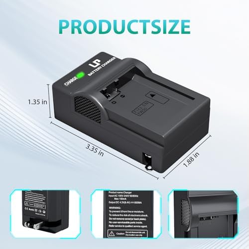 NP FW50 Battery Charger  LP Charger Compatible with Sony Alpha A6000  A6400  A6100  A6300  A6500  A5100  A7  A7 II  A7R  A7R II  A7R2  A7S  A7S II  A7S2  A5000  A3000  A55  RX10  NEX 3/5/7 Series