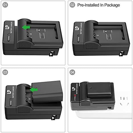 NP FW50 Battery Charger  LP Charger Compatible with Sony Alpha A6000  A6400  A6100  A6300  A6500  A5100  A7  A7 II  A7R  A7R II  A7R2  A7S  A7S II  A7S2  A5000  A3000  A55  RX10  NEX 3/5/7 Series