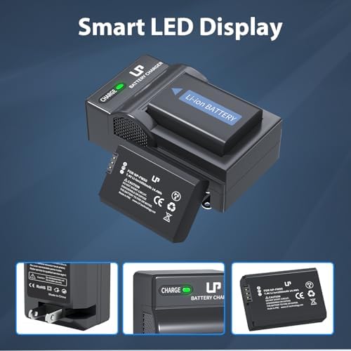 NP FW50 Battery Charger  LP Charger Compatible with Sony Alpha A6000  A6400  A6100  A6300  A6500  A5100  A7  A7 II  A7R  A7R II  A7R2  A7S  A7S II  A7S2  A5000  A3000  A55  RX10  NEX 3/5/7 Series