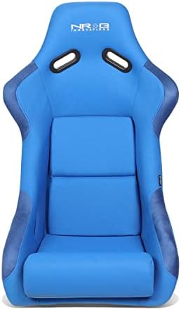 NRG Innovations NRG FRP 300BK Fiber Glass Fixed Back Bucket Racing Seat  Large   4/5 pt Harness Compatibility  Black Seat Cover  23W X 18 D X 35 H