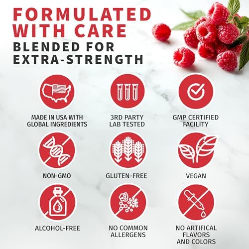 NUSAVA  2 Pack  Extra Strength Liquid Vitamin B12 Sublingual Vitamin B Complex   B12 Drops 10000mcg   Methylcobalamin for Energy  Brain  and Heart Support  Raspberry Flavor  2 floz  80 Servings