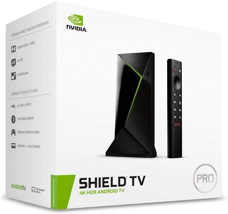 NVIDIA Shield TV Pro 4K HDR Android Player Dolby Vision 3GB RAM Alexa