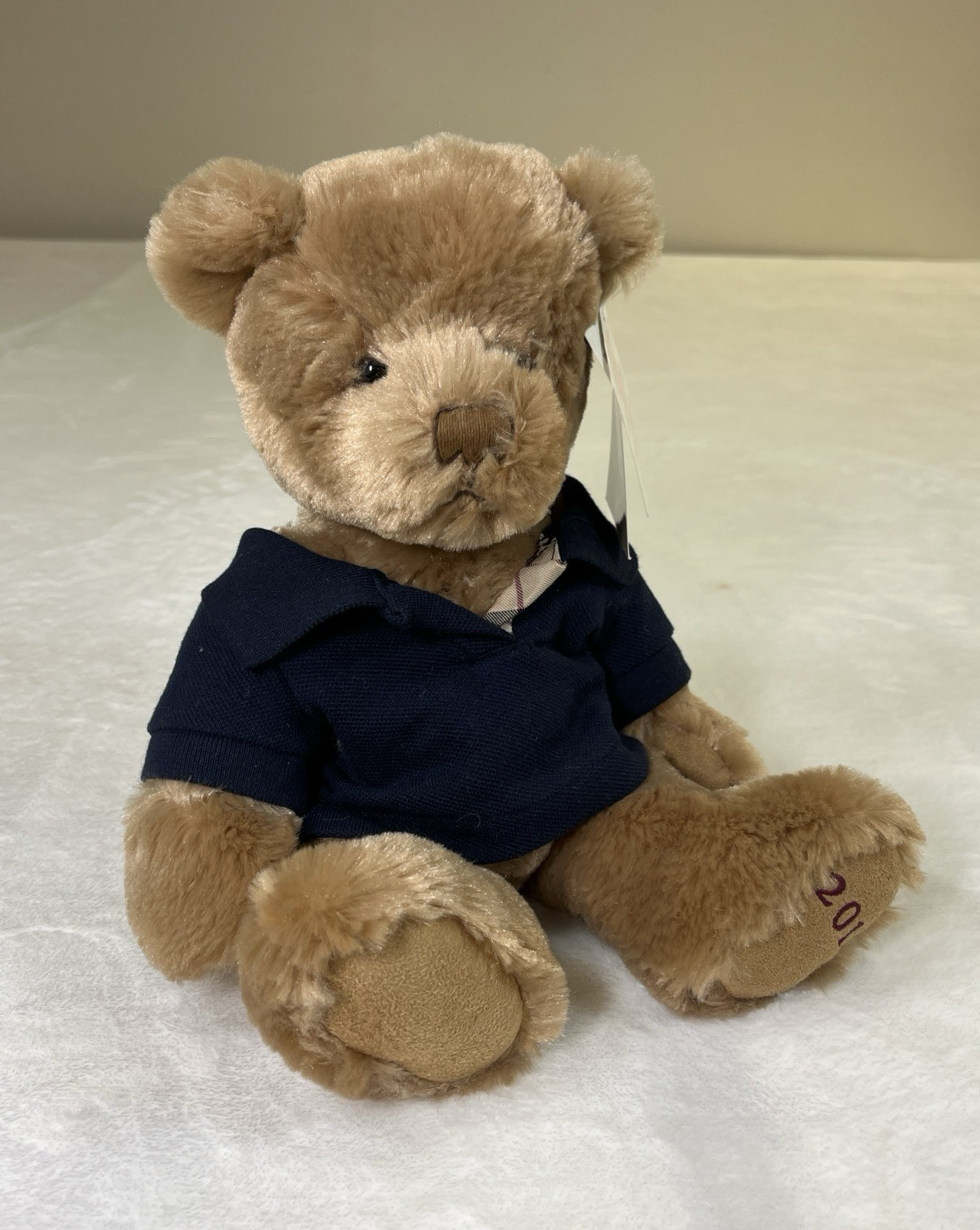 NWT 2010 Burberry Teddy Bear Plush Stuffed Animal Polo Shirt 8" Benefits Charity